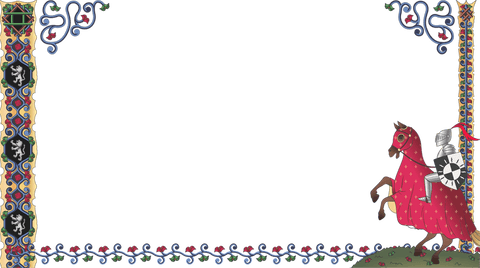 Medieval Knight on Horseback with Decorative Vines Transparent Border - Download Free Stock Videos Pikwizard.com