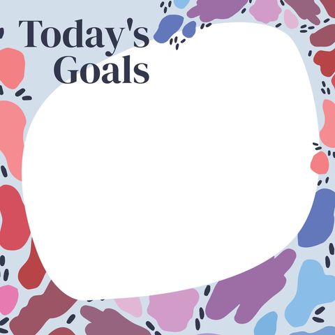 colorful daily goals template with abstract shapes - Download Free Stock Templates Pikwizard.com