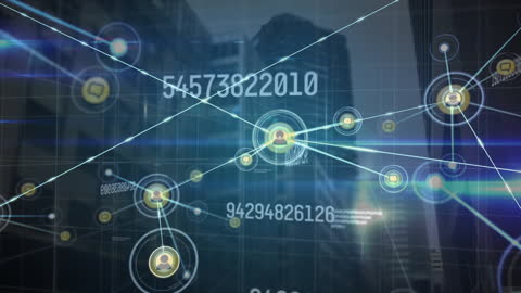 Digital Data Communication Overlay on Urban Landscape