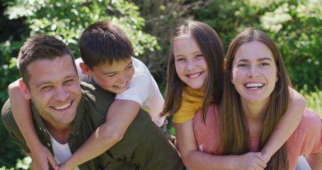 Happy Family Spending Outdoor Time in Garden - Download Free Stock Images Pikwizard.com