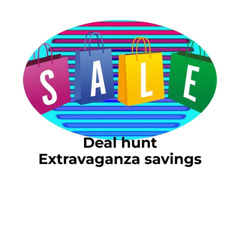 Colorful shopping bags with sale promotion text for retail advertising