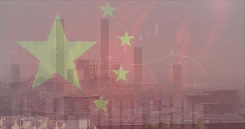 China Economy Dynamics with City Skyline and Financial Graphs - Download Free Stock Images Pikwizard.com