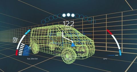 Digital Interface Concept of Futuristic Car HUD Display - Download Free Stock Images Pikwizard.com