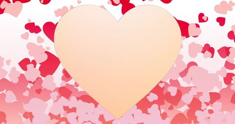 Large Orange Heart with Pink and Red Hearts Background Design - Download Free Stock Images Pikwizard.com