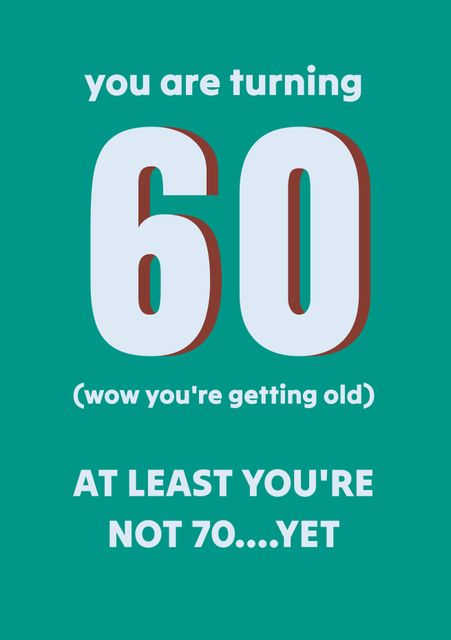 60th Birthday Card with Playful Age Joke - Download Free Stock Videos Pikwizard.com