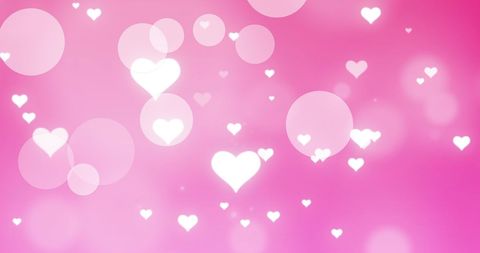 Floating White Hearts on Gradient Pink Background - Download Free Stock Images Pikwizard.com