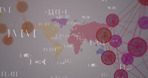 Global network connections with digital graphics conceptualizing covid-19 impact