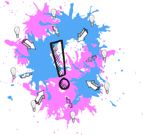 Creative Exclamation Mark with Arrows and Light Bulbs on Transparent - Download Free Stock Videos Pikwizard.com