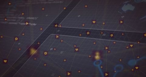 Global Digital Network Connectivity and Data Analysis Concept