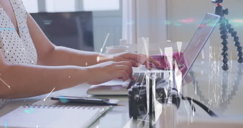 Creative Work and Networking Concept with Laptop