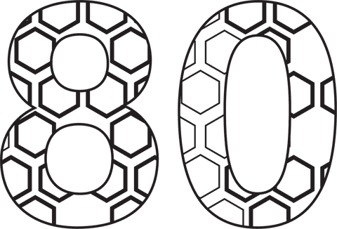 Patterned Black 80 Number Illustration on Transparent Background - Download Free Stock Videos Pikwizard.com