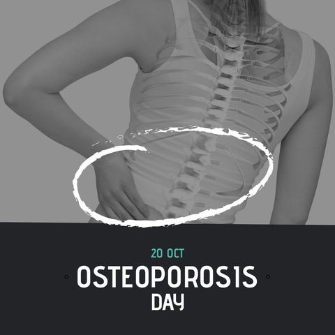 world osteoporosis day poster with visual spine metaphor - Download Free Stock Templates Pikwizard.com
