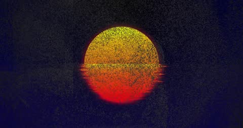 Vibrant Setting Sun Reflecting on Calming Ocean