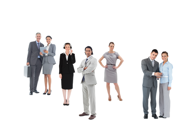 Diverse Group of Professionals Standing Together Transparent Background - Download Free Stock Videos Pikwizard.com