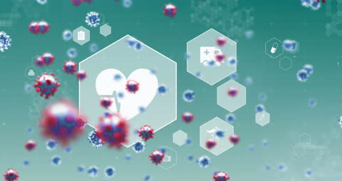 Digital Healthcare Network and COVID-19 Conceptual Illustration