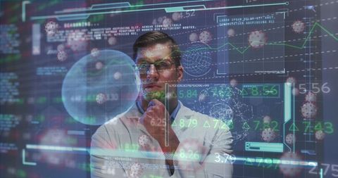adult scientist analyzing biomedical data in future tech lab - Download Free Stock Images Pikwizard.com