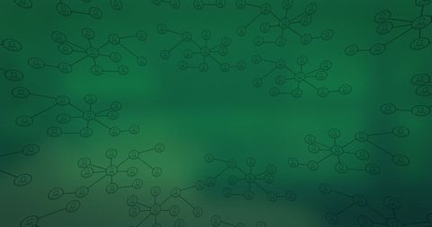 Digital Connections Network on Green Background