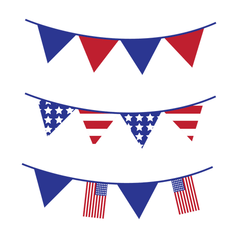 patriotic usa flag decorations on transparent background - Download Free Stock Videos Pikwizard.com