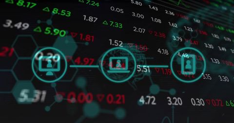 Financial Data Streams with Network Security Visualization - Download Free Stock Images Pikwizard.com