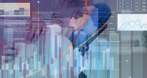 Businessman Analyzing Data Through Infographic Visualization