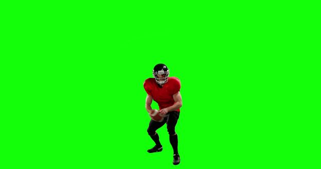 Football Player Preparing to Throw Pass on Green Screen - Download Free Stock Images Pikwizard.com