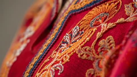 Exquisite High-End Textile Craftsmanship Captured in Focus