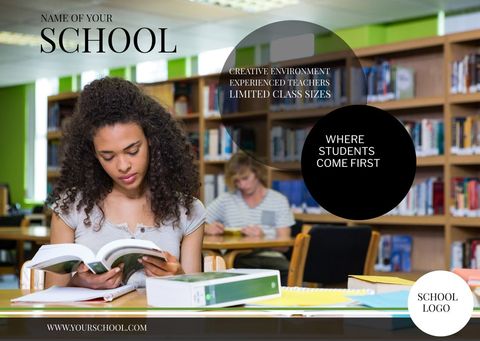 Focused Student Studying in Quiet Library Environment - Download Free Stock Templates Pikwizard.com