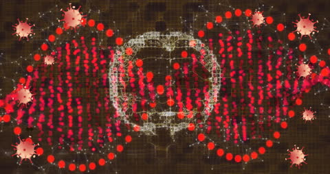 Futuristic Virus Pattern with Digital Connections