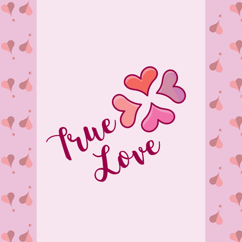 True Love Typography Illustration on Transparent Background - Download Free Stock Videos Pikwizard.com