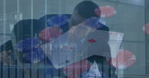 Dynamic Business Strategy and Financial Analysis Concept