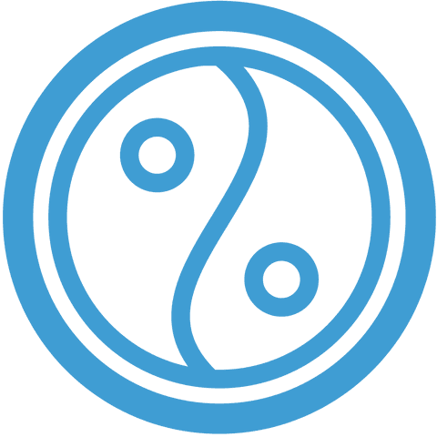 transparent blue ying yang symbol isolated vector illustration - Download Free Stock Videos Pikwizard.com