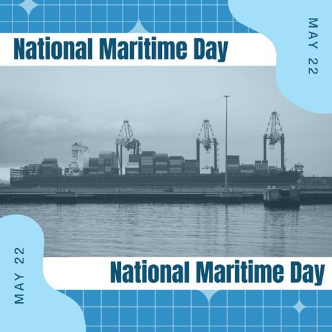 national maritime day celebration with seaport view - Download Free Stock Templates Pikwizard.com