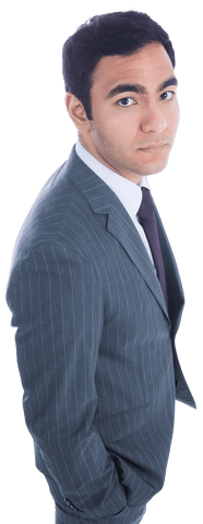 confident biracial businessman looking sharp on transparent background - Download Free Stock Videos Pikwizard.com