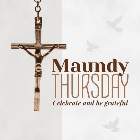 maundy thursday religious celebratory inspirational banner - Download Free Stock Templates Pikwizard.com