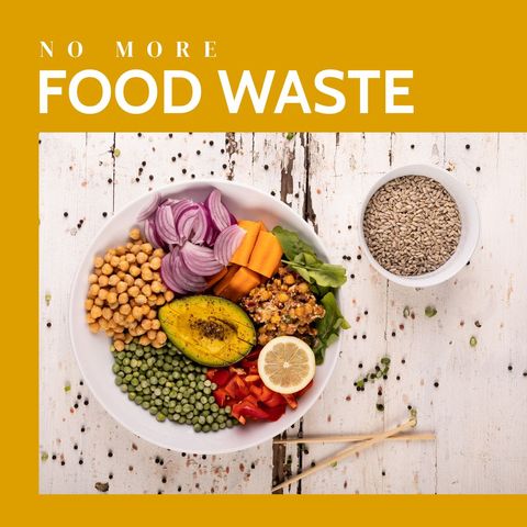 promoting no more food waste with colourful salad bowl - Download Free Stock Templates Pikwizard.com