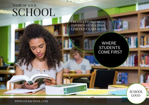 focused student portrait illustrating concentrated studying in library - Download Free Stock Templates Pikwizard.com