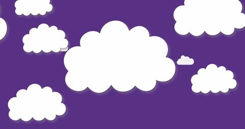 White Puffy Clouds on Purple Background - Download Free Stock Images Pikwizard.com