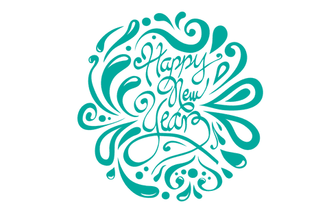 Decorative Happy New Year Text Design on Transparent Background - Download Free Stock Videos Pikwizard.com