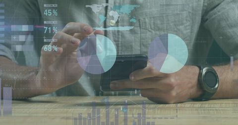 Digital Data Processing with Mobile Technology - Download Free Stock Images Pikwizard.com