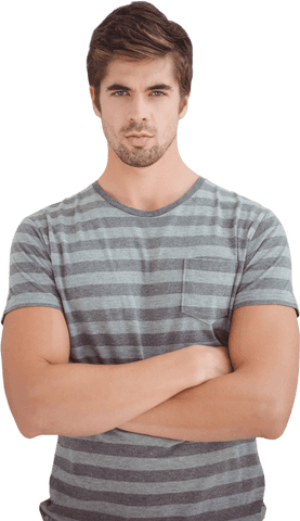 Confident Casual Man with Crossed Arms Transparent Background - Download Free Stock Videos Pikwizard.com