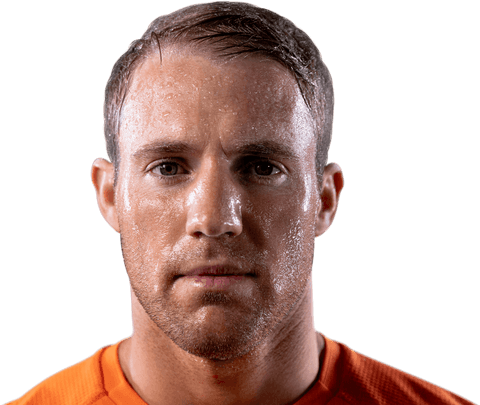 Transparent portrait of sweaty caucasian male athlete after workout