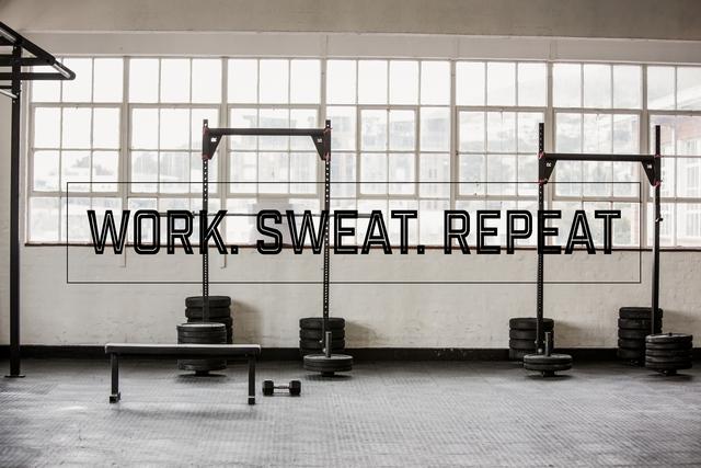 Digital composite of Motivational fitness message