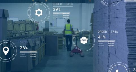 Warehouse Worker Analyzing Digital Logistics and Shipping Data - Download Free Stock Images Pikwizard.com