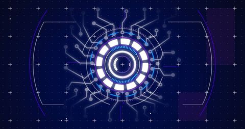 Futuristic Circuit Interface with Glowing Blue Graphics - Download Free Stock Images Pikwizard.com