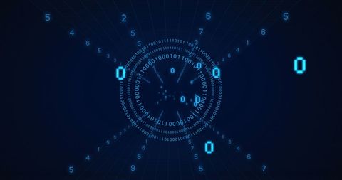 Digitized Binary Data Flow through Dark Environment - Download Free Stock Images Pikwizard.com