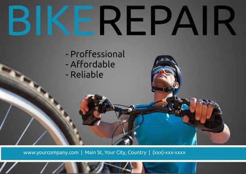 professional bike repair and maintenance services banner - Download Free Stock Templates Pikwizard.com