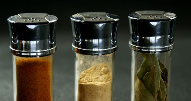 Trio of Spice Shakers with Assorted Spices - Download Free Stock Images Pikwizard.com