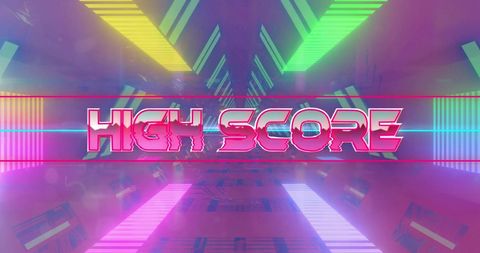 High Score Neon Design Digital Interface Concept