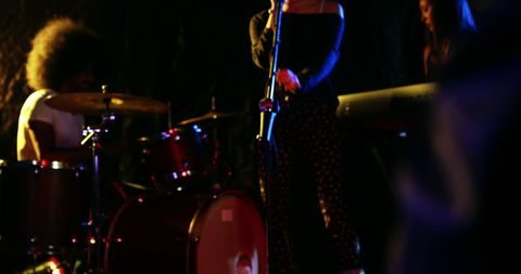 Live Band Performance Evokes Energetic Concert Atmosphere - Download Free Stock Images Pikwizard.com