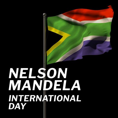 Nelson Mandela Day Celebration with South African Flag Illustration - Download Free Stock Templates Pikwizard.com